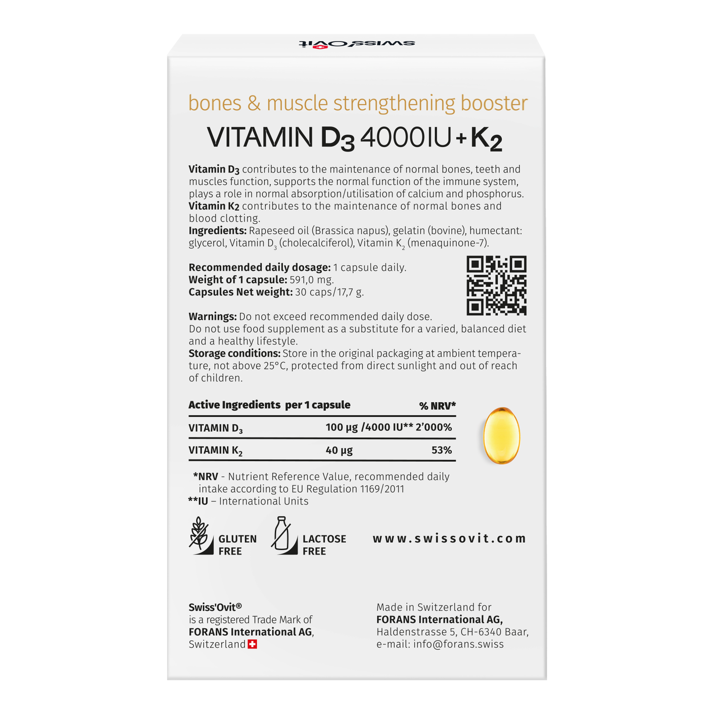 VITAMINAS D3 4000 IU + K2